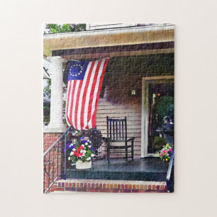 House with Betsy Ross Flag Jigsaw Puzzle