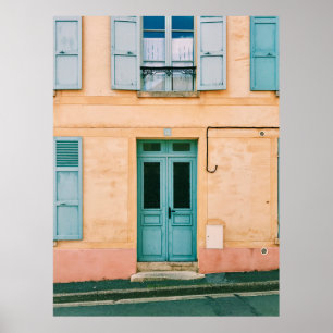 HOUSE WITH OPENED WINDOW AND CLOSED DOOR POSTER