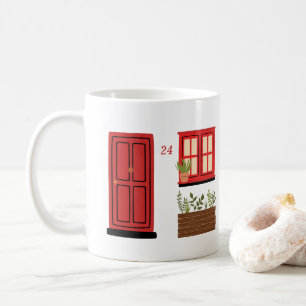 House with Red Door with Custom Quote Coffee Mug