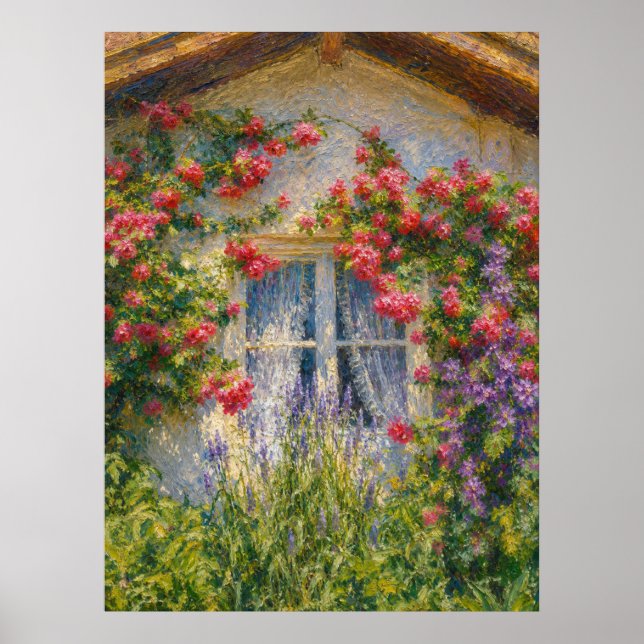 House with Roses Poster (Front)