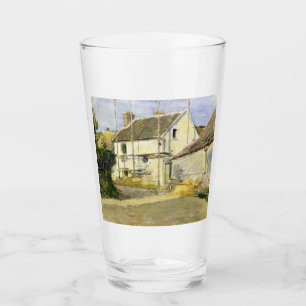 House with Scaffolding (Vintage Building Work) Glass