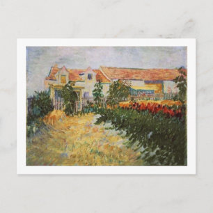 House with Sunflowers, Vincent van Gogh Postcard