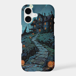 House with Treacherous Terrain and Porch Light