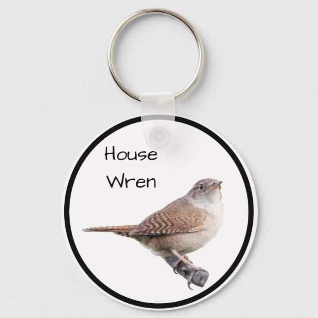 House Wren Key Ring (Front)