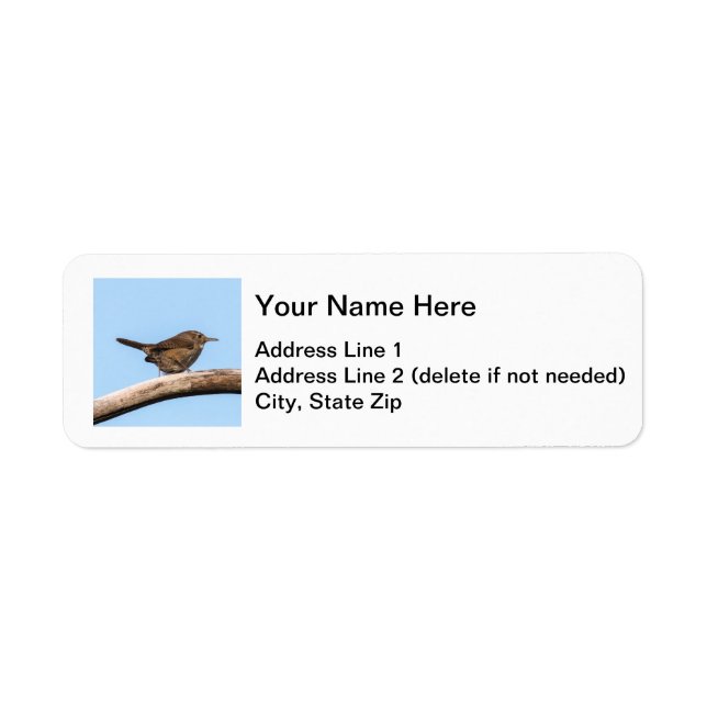 House Wren Return Address Label (Front)