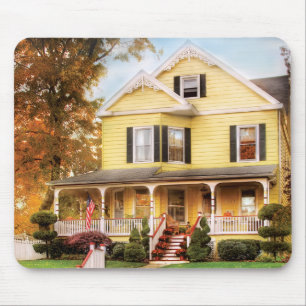 House - Yellow Lace - Dream House Mouse Pad