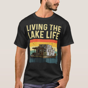 Houseboat Design For Men Women House Boat Captain T-Shirt