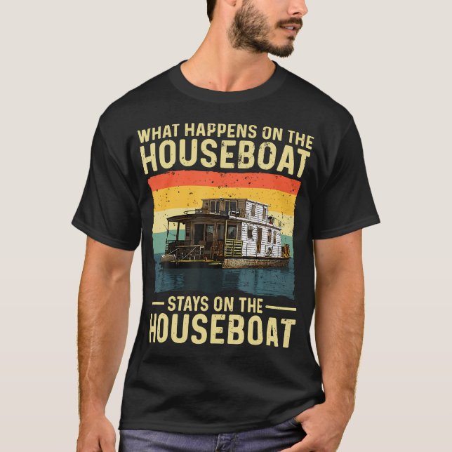 Houseboat House Boat Captain Houseboat T-Shirt (Front)