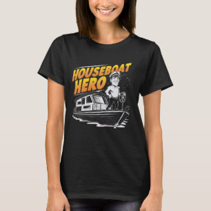 Houseboat Owner Lake Life Anchor House Boat Boatin T-Shirt