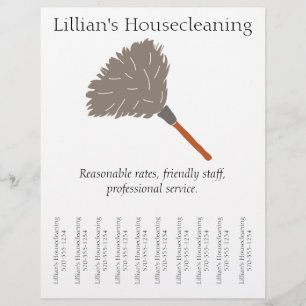 Housecleaning Maid Service Flyer, Tear Off Strips Flyer