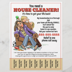 Housecleaning Mother's Helper Tear Sheet Flyer