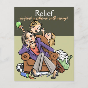 Housecleaning service advertising promo card 4x5