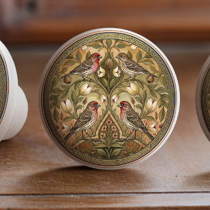 Housefinches Bird Ceramic Pull Knob