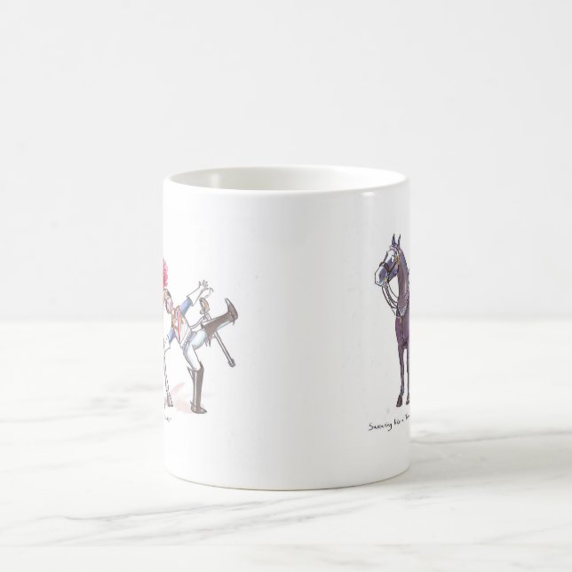 Household Cavalry Mug funny horse cartoon (Center)
