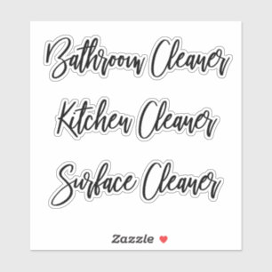 Household Cleaning Spray Bottle Labels
