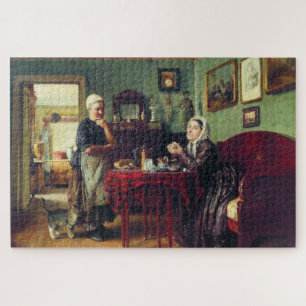 Household Conversation (by Konstantin Makovsky) Jigsaw Puzzle