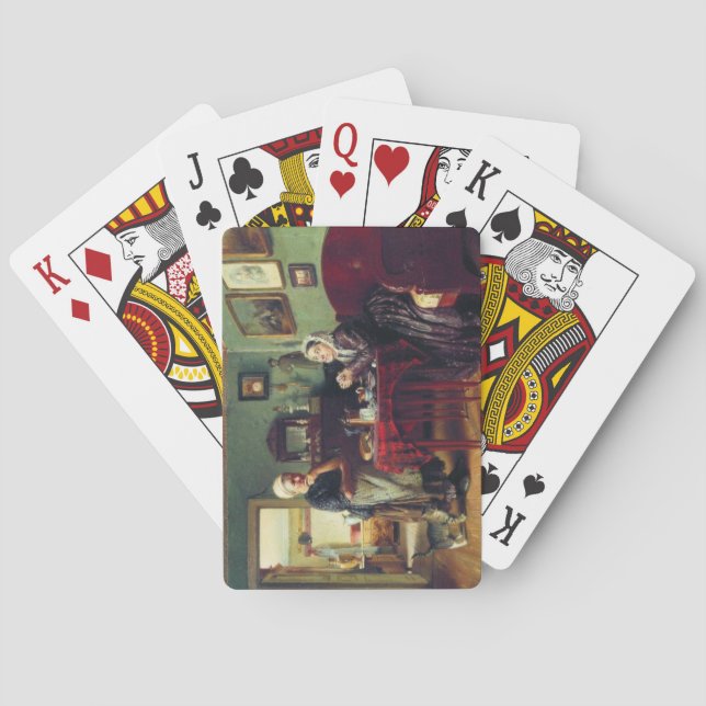 Household Conversation (by Konstantin Makovsky) Playing Cards (Back)