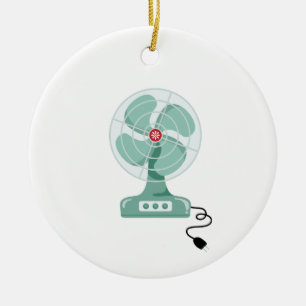 Household Fan Ceramic Ornament