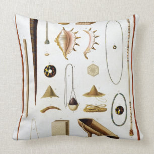 Household utensils and weapons from the Mariannas Cushion