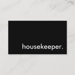 housekeeper. business card