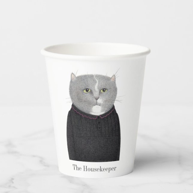 HOUSEKEEPER CAT Paper Cups (Front)