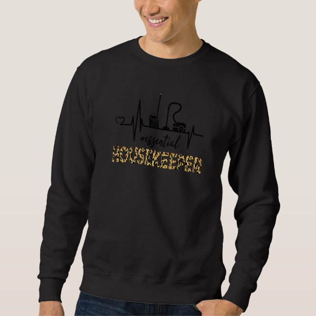 Housekeeper Essential  Housekeeper Heartbeat Leopa Sweatshirt (Front)