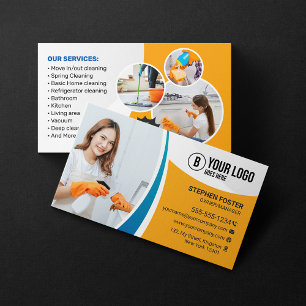 Housekeeper House Office Cleaning Maid Service Business Card
