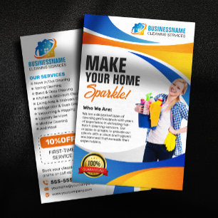 Housekeeper House Office Cleaning Maid Service Flyer