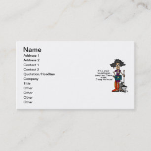 Housekeeper Humour Business Card