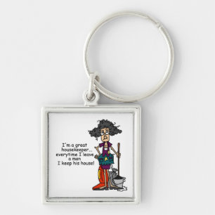 Housekeeper Humour Key Ring