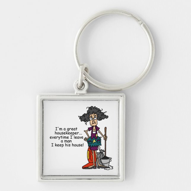 Housekeeper Humour Key Ring (Front)