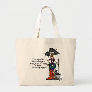 Housekeeper Humour Large Tote Bag