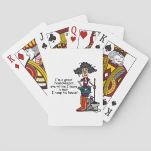 Housekeeper Humour Playing Cards