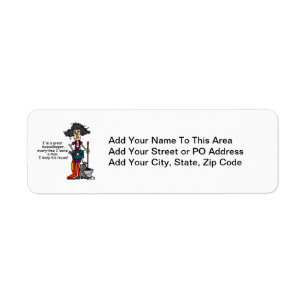 Housekeeper Humour Return Address Label