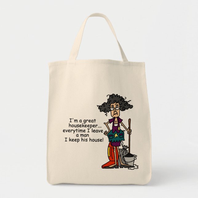 Housekeeper Humour Tote Bag (Front)