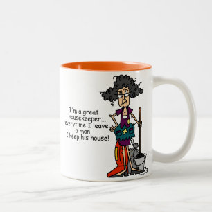Housekeeper Humour Two-Tone Coffee Mug