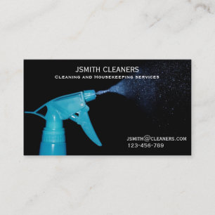 Housekeeper or cleaner freelance cleaning business card