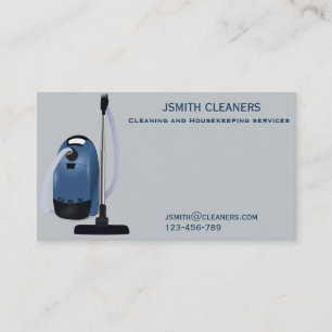 Housekeeper or cleaner freelance cleaning business card