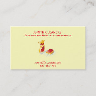 Housekeeper or cleaner freelance cleaning business card