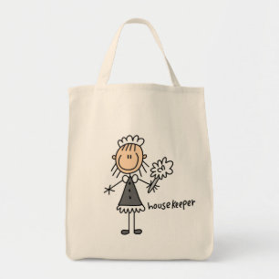Housekeeper Stick Figure Tote Bag