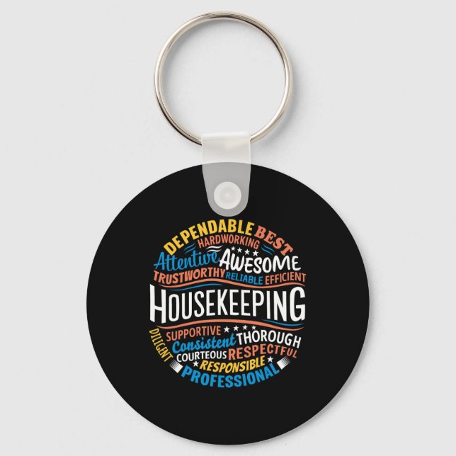 Housekeeping Appreciation Gifts Environmental Serv Key Ring (Front)
