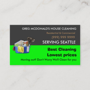 Housekeeping business card