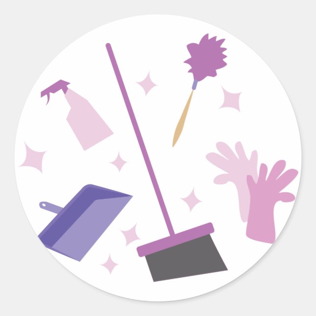 Housekeeping Equipment Classic Round Sticker (Front)