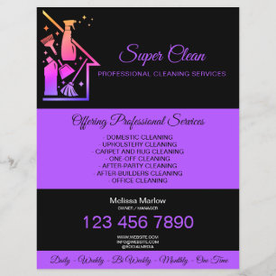 Housekeeping House Cleaning Maid Janitor Flyer