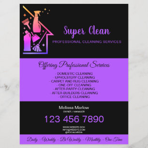 Housekeeping House Cleaning Maid Janitor Flyer