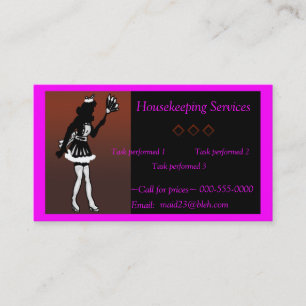 housekeeping/maid services business card