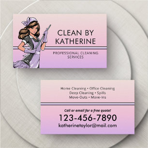 Housekeeping Service Cleaning Business Card