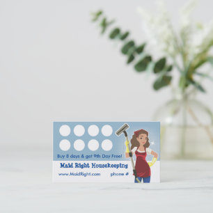 Housekeeping Service Loyalty Punch Card
