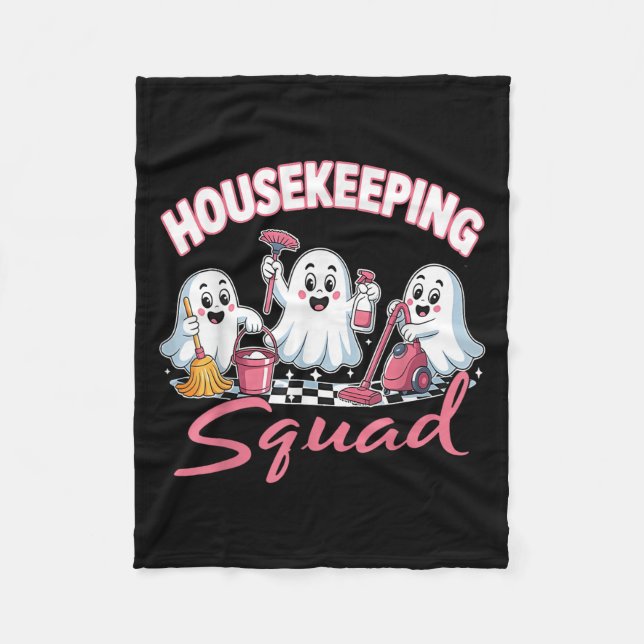 Housekeeping Squad Team Cleaner Environmental Serv Fleece Blanket (Front)