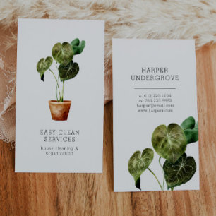 Houseplant Cleaning Services Business Card